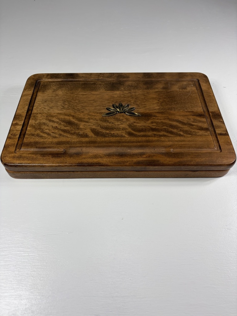 Gail Craft Quality Woodenware serving tray vintage organizer removable inserts